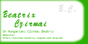 beatrix czirmai business card